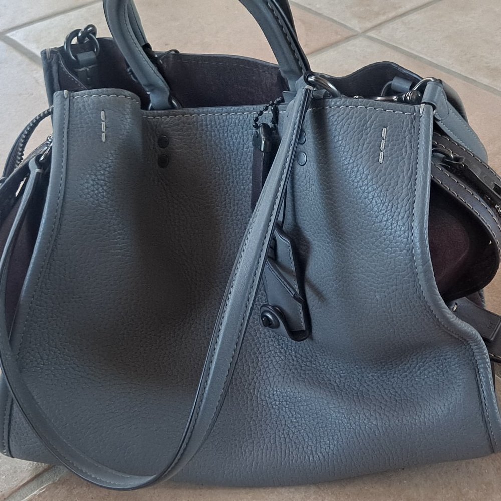 COACH 1941 Rogue 30 Pebbled Leather Tote Satchel Shoulder Bag